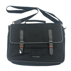 Ted Baker London Cattar Messenger Style Laptop Work Bag in Black/Grey